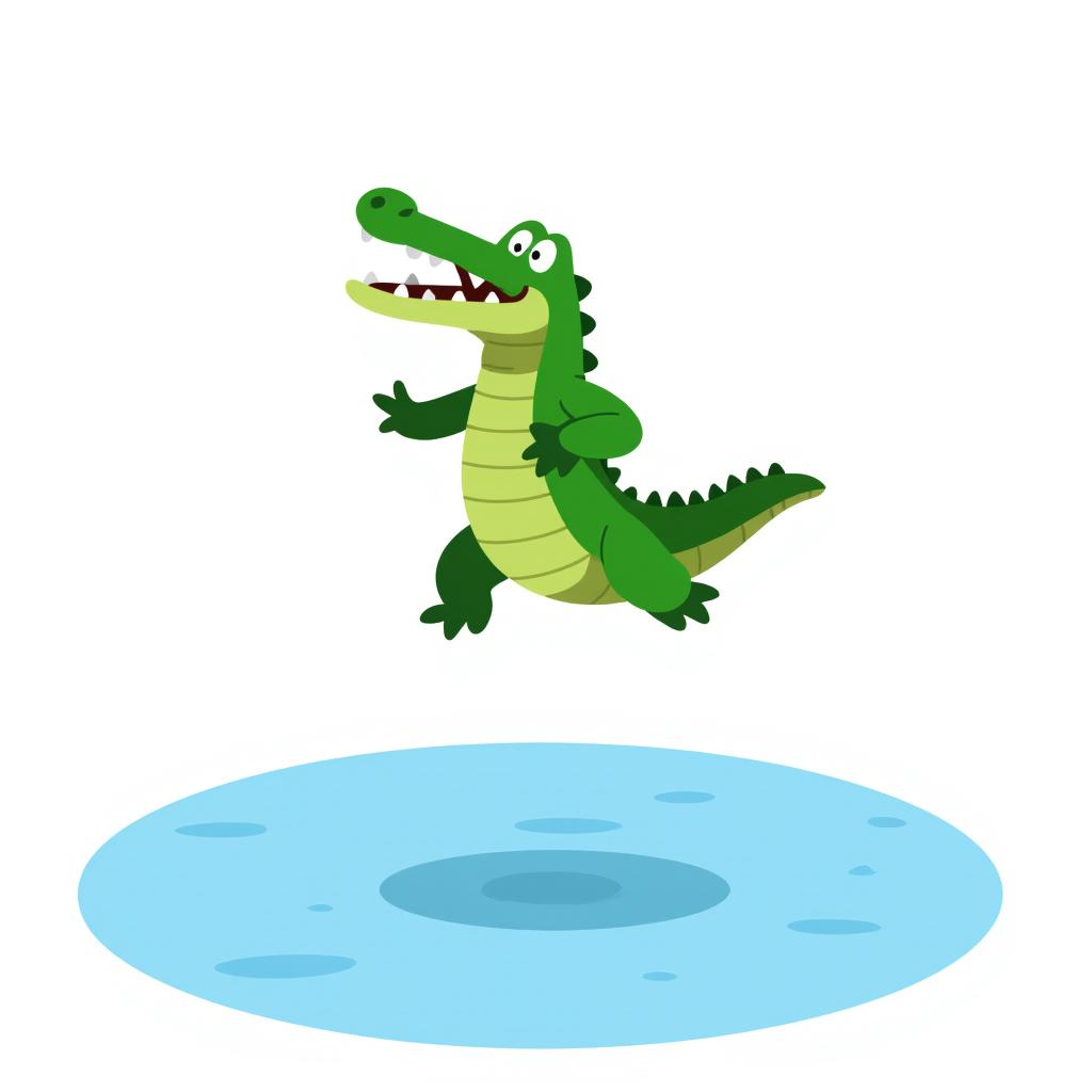 a large saltwater crocodile jumping out of the water