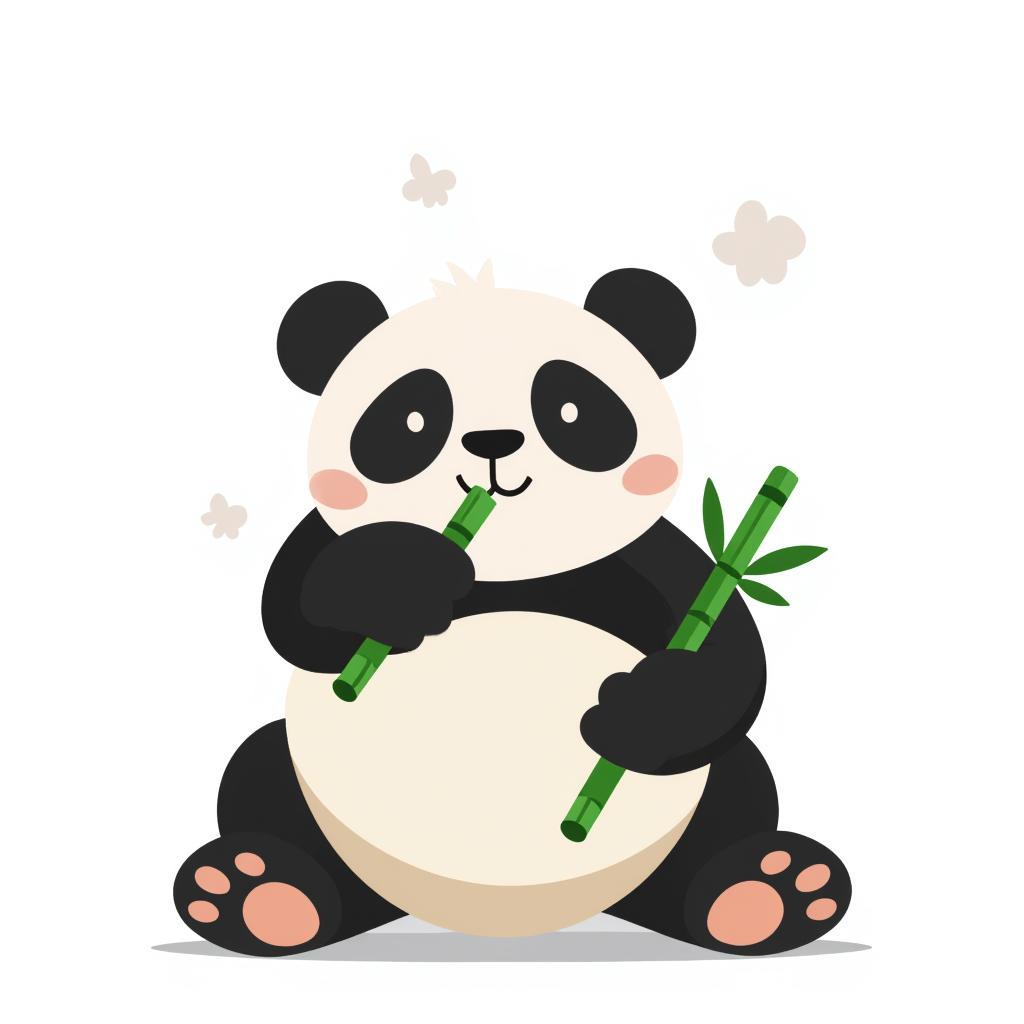 a giant panda eating bamboo shoots