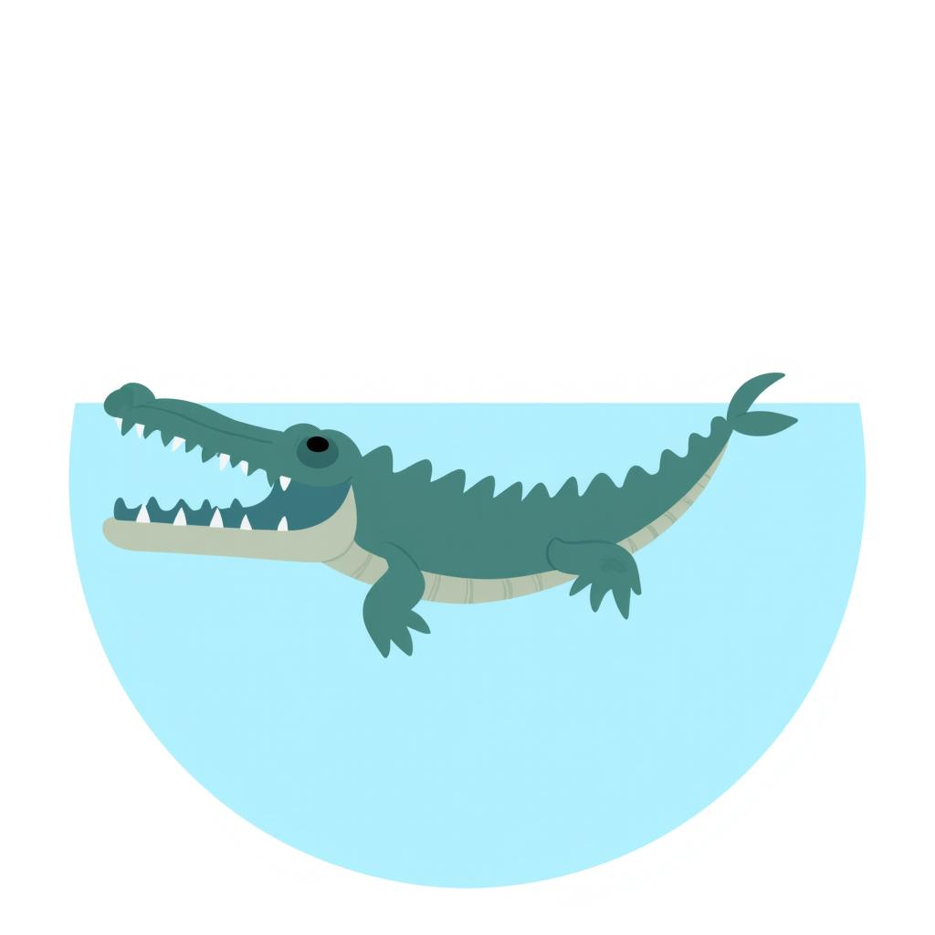 a large saltwater crocodile swimming in the ocean