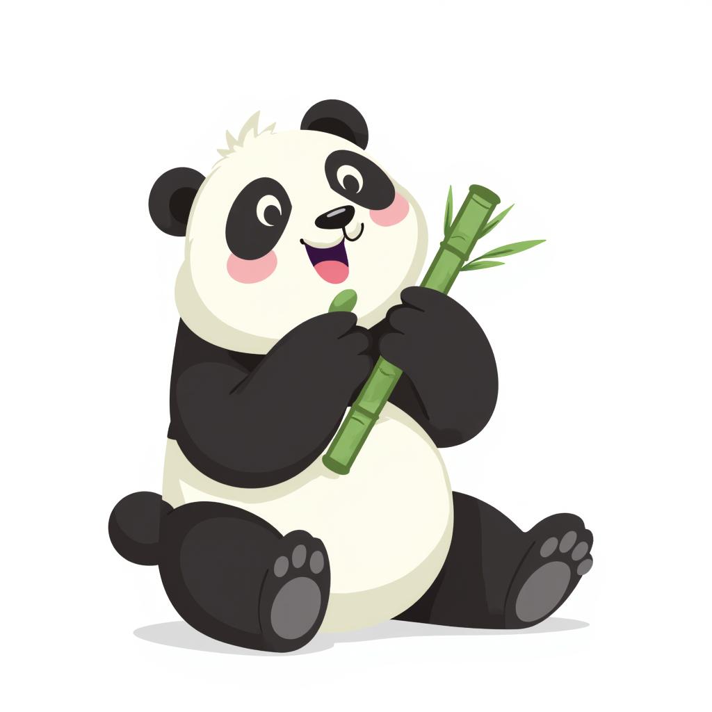 a giant panda eating bamboo shoots