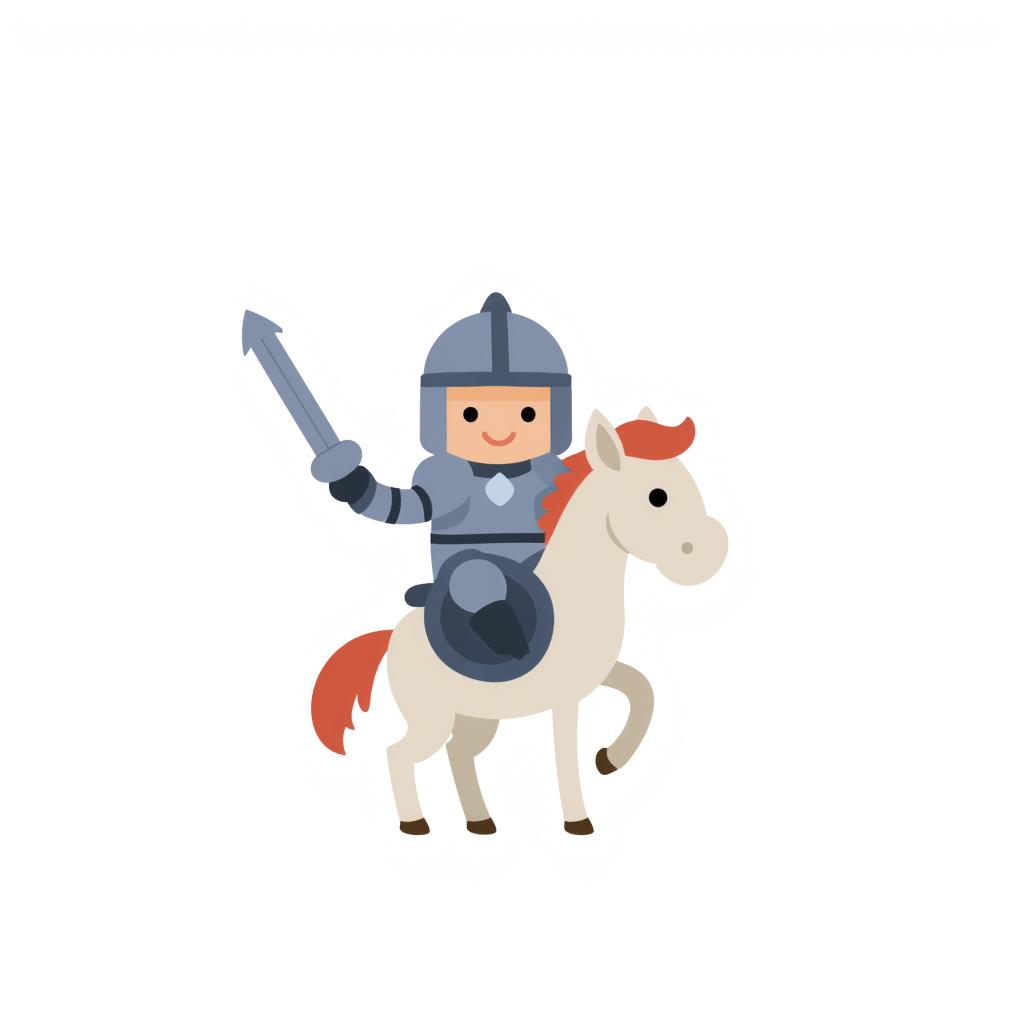 knight in shining armor riding a white horse