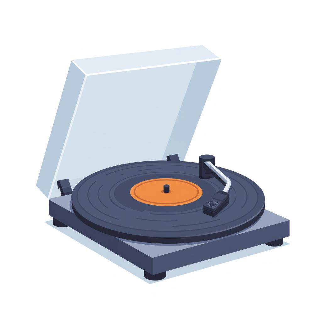 a vinyl record spinning on a turntable